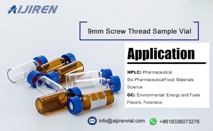 clear HPLC autosampler vials with ptfe liner pp cap Lab